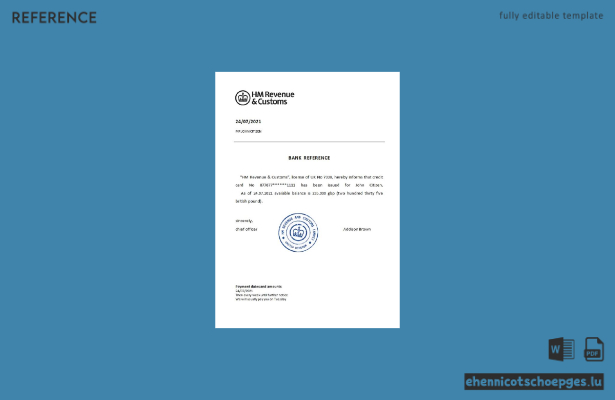 Vorschau eines Referenzbeispiels der britischen Steuer- und Zollbehörde (HM Revenue and Customs)